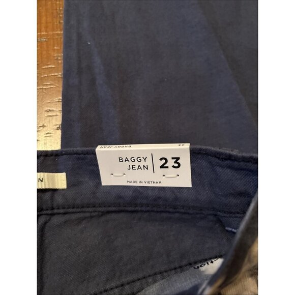 pacsun jeans women Size 23 Blue Camo Strip Baggy Wide Leg Festival Button Front - Picture 5 of 6